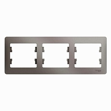 Рамка 3-постовая Schneider Electric Glossa платина GSL001203