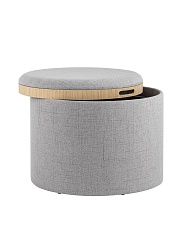 Пуф с ящиком Stool Group Хюгге L рогожка серая 19B260LL Y13-8 1