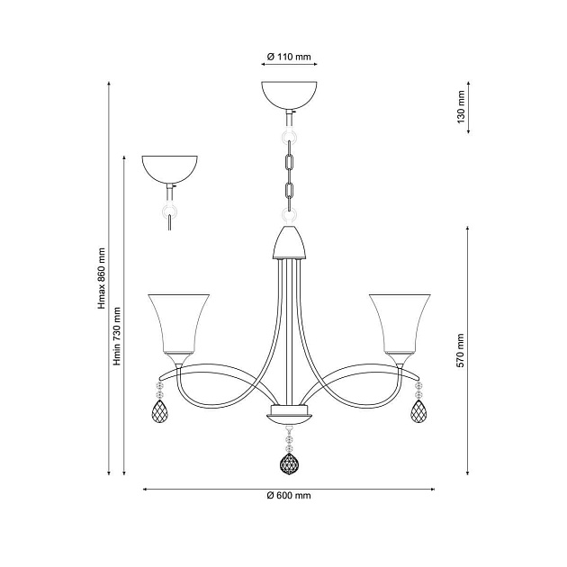Подвесная люстра Lucia Tucci Rimini 101.3 Фото № 2