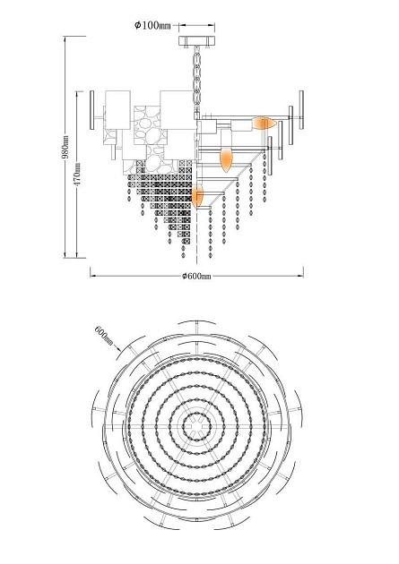 Подвесная люстра Moderli Olly V8010-10P Фото № 2