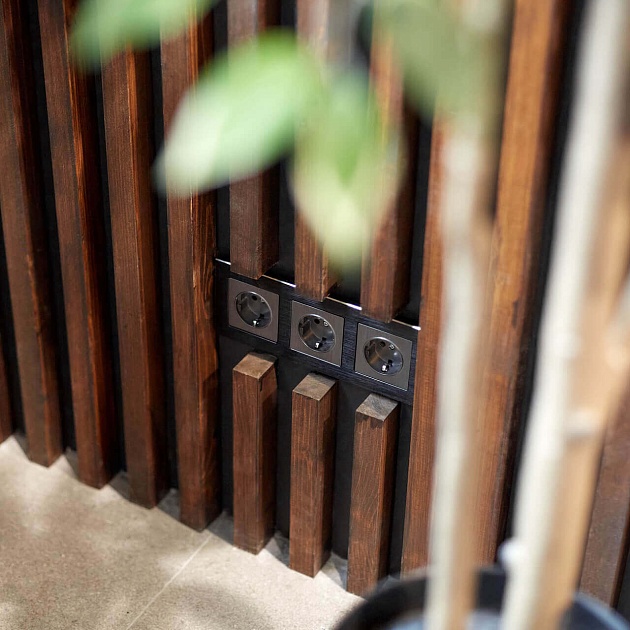 Розетка с заземлением Werkel графит рифленый W1171004 4690389158629 изображение 4 Розетка с заземлением Werkel графит рифленый W1171004 4690389158629 Фото № 4