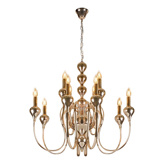 Подвесная люстра iLamp Lady 88003-8+4 GD Фото № 3