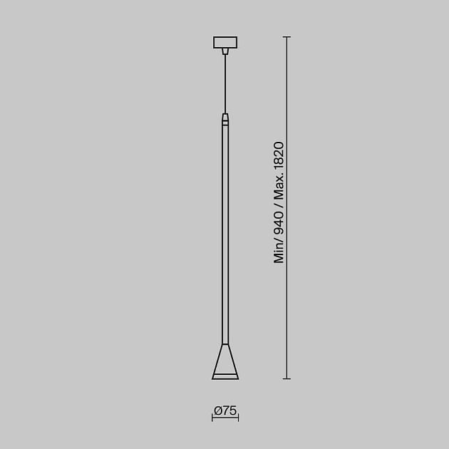 Подвесной светильник Maytoni Technical Arrow P064PL-01B-1 Фото № 2