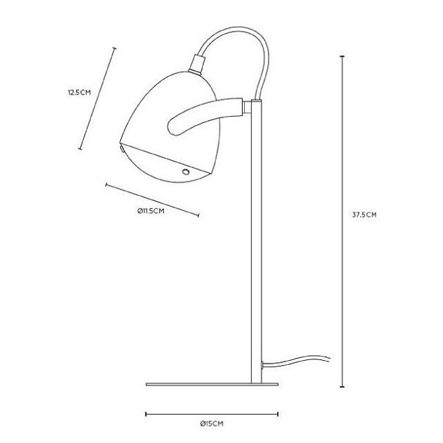 Настольная лампа Lucide Dylan 05537/01/35 изображение 2 Настольная лампа Lucide Dylan 05537/01/35 Фото № 2