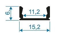 Профиль накладной серебро 1м. Apeyron 08-05-01 1
