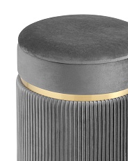 Пуф Stool Group Миранда с ящиком велюр серый 19B352VA-8167-55 3