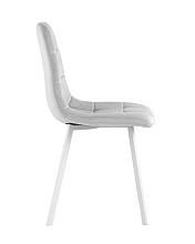 Кухонный стул Stool Group Chilly велюр серебристый (ножки белые) OS-2011 HLR-14 wl 3