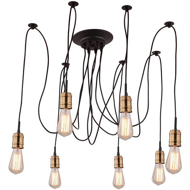 Подвесная люстра Arte Lamp Mazzetto A4290SP-7BK Фото № 