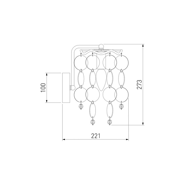 Бра Bogates Bolla 334/1 хром Фото № 2