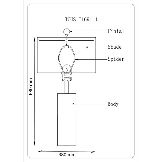 Настольная лампа Lucia Tucci Tous T1691.1 Фото № 2