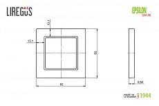Рамка 1-постовая Liregus Epsilon шампань 28-3221 1