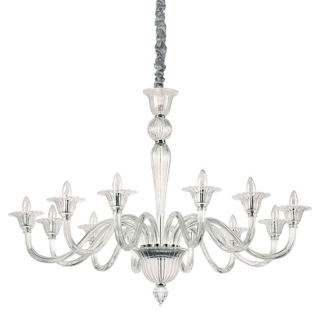Подвесная люстра Ideal Lux Brigitta SP12 Trasparente 199375 Фото № 