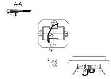 Выключатель одноклавишный Liregus Epsilon с подсветкой бежевый 28-055 1
