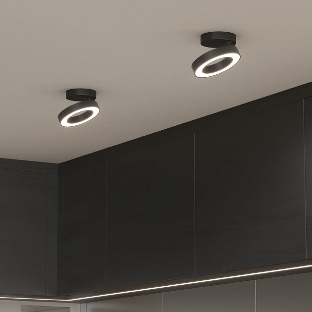 Светодиодный спот Elektrostandard Spila 25105/Led черный 4690389187544 Фото № 3