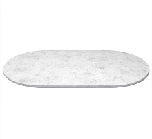 Кухонный стол Sheffilton SHT-TU10/140/80 МДФ овальная белый/мрамор премиум светлый 1190896101 3