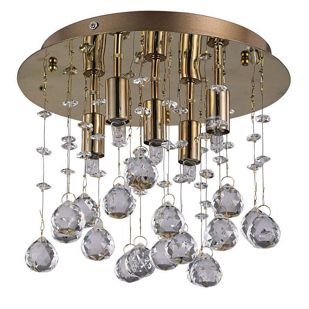 Потолочный светильник Ideal Lux Moonlight PL5 Oro 094663 изображение Потолочный светильник Ideal Lux Moonlight PL5 Oro 094663 Фото №
