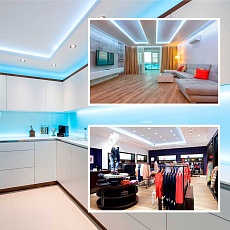 Светодиодная лента OGM 14,4W/m 180LED/m 2835SMD холодный белый 5M LSE-264 5