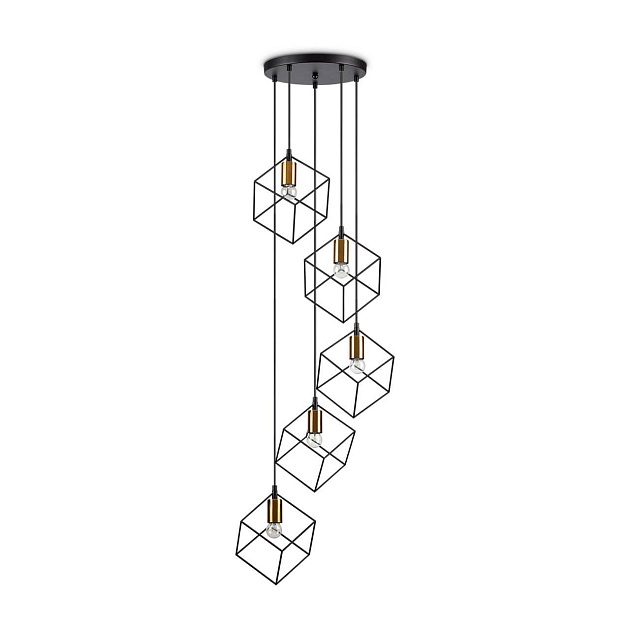 Подвесная люстра Ideal Lux Ice SP5 Nero 237664 Фото № 
