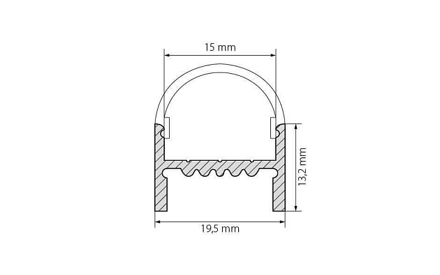Профиль Arlight ARH-WIDE-H20-2000 ANOD 018859 изображение 2 Профиль Arlight ARH-WIDE-H20-2000 ANOD 018859 Фото № 2