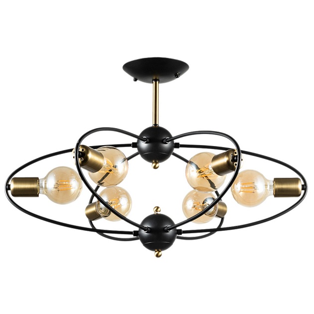 Потолочная люстра Arte Lamp Glasgow A1963PL-6BK Фото № 