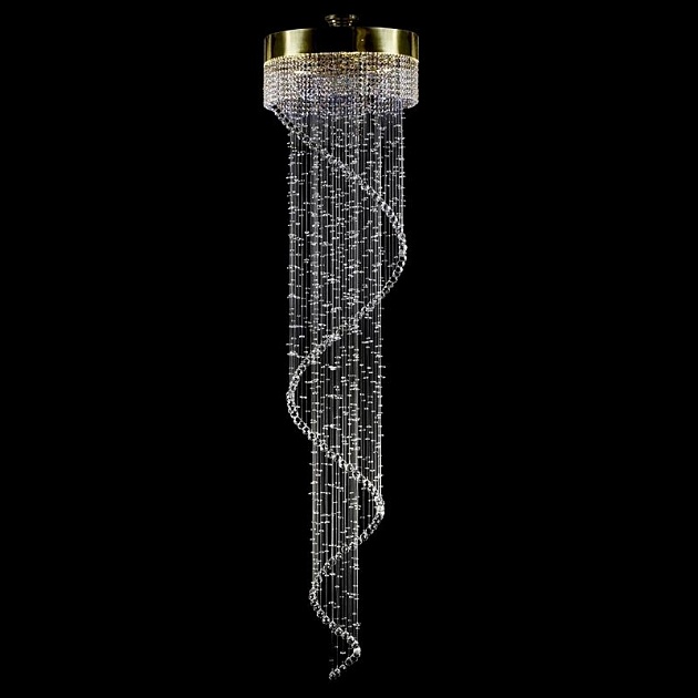 Каскадная люстра Artglass Spiral 600X2500 Chaos CE Фото № 