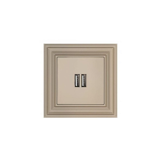 Розетка 2xUSB Liregus Retro кремовый омбре 29-117 Фото № 