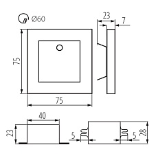 Подсветка лестницы Kanlux APUS LED PIR B-WW 29857 3