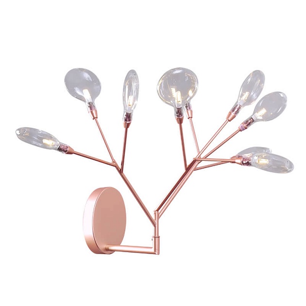 Бра Crystal Lux Evita AP9 copper/transparent изображение Бра Crystal Lux Evita AP9 copper/transparent Фото №
