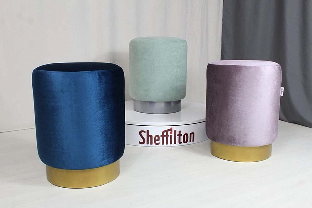 Пуф Sheffilton SHT-B8 ледяная лаванда/золото 2052751101 Фото № 2
