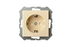 Розетка 2P+E Liregus Epsilon со шторками бежевый 28-0663 3