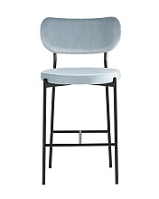 Полубарный стул Stool Group Барбара велюр серо-голубой BARBARA CC HLR-57 1