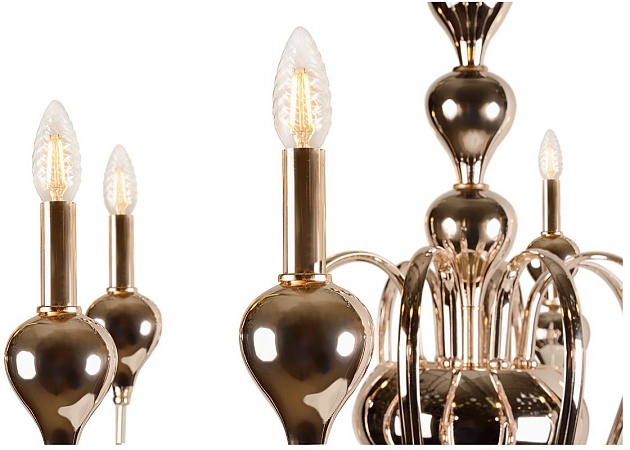 Подвесная люстра iLamp Lady 88003-8 GD изображение 2 Подвесная люстра iLamp Lady 88003-8 GD Фото № 2