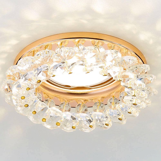 Встраиваемый светильник Ambrella light Crystal K206 CL/G Фото № 2