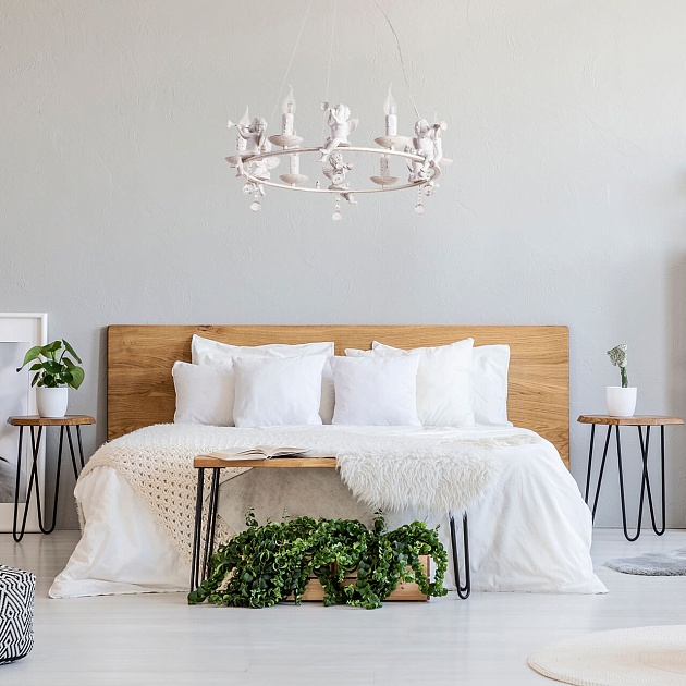 Подвесная люстра Arte Lamp Amur A1133SP-6WG изображение 5 Подвесная люстра Arte Lamp Amur A1133SP-6WG Фото № 5