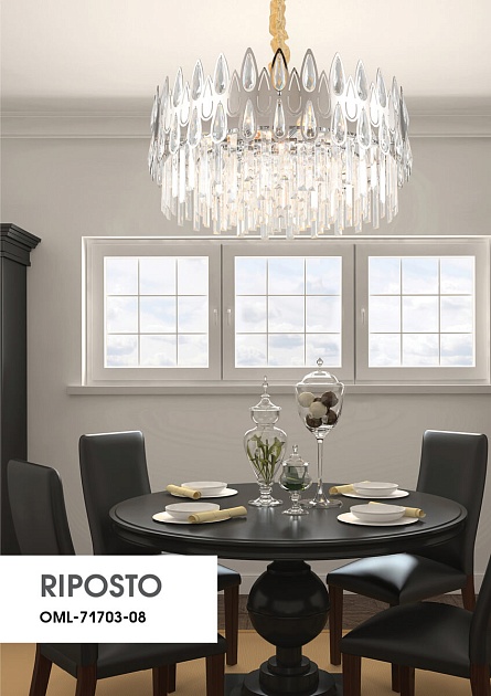 Подвесная люстра Omnilux Riposto OML-71703-08 изображение 7 Подвесная люстра Omnilux Riposto OML-71703-08 Фото № 7