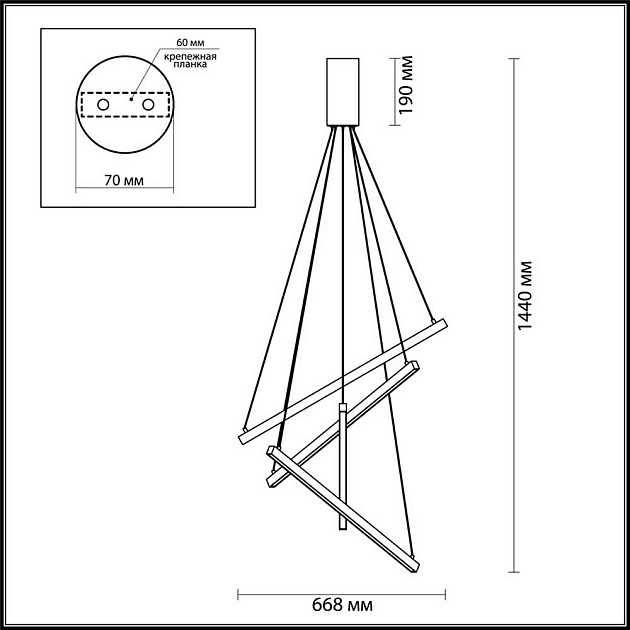 Подвесной светодиодный светильник Odeon Light L-vision Cometa 3860/48B Фото № 4