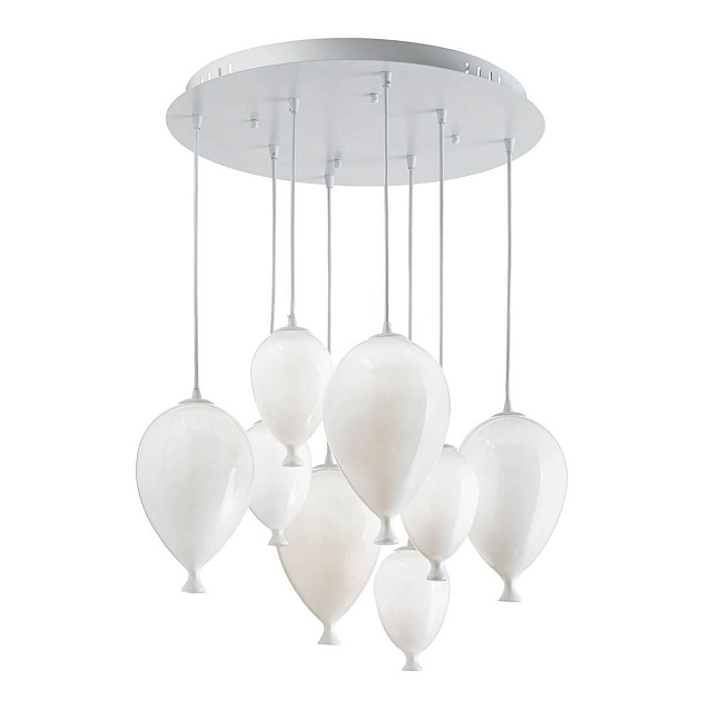 Подвесная люстра Ideal Lux Clown SP8 Bianco 100883 Фото № 