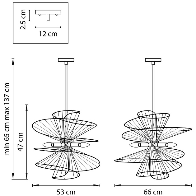 Подвесная люстра Lightstar Zeta 728163 изображение 2 Подвесная люстра Lightstar Zeta 728163 Фото № 2