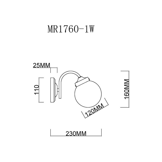 Бра MyFar Easy MR1760-1W Фото № 2