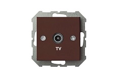 ТВ-розетка оконечная Liregus Epsilon коричневый 28-157 1