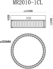 Потолочный светодиодный светильник MyFar Irina MR2010-1CL 1