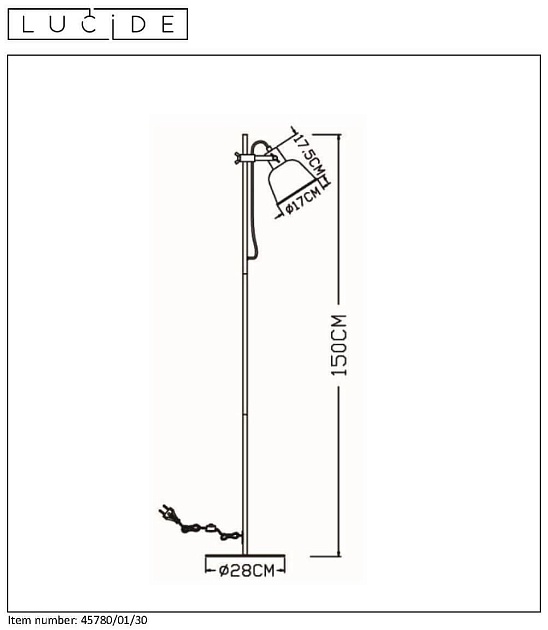 Торшер Lucide Pia 45780/01/30 изображение 6 Торшер Lucide Pia 45780/01/30 Фото № 6