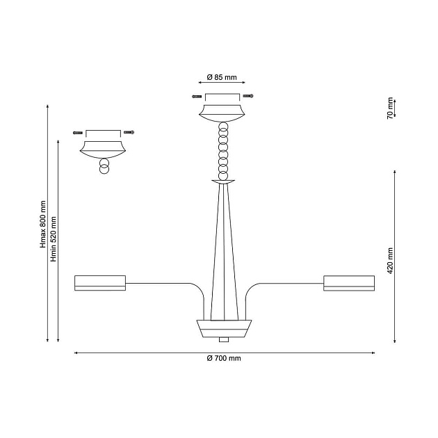 Подвесная люстра Lucia Tucci Natura 157.8 Фото № 2