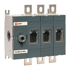 Рубильник 160A 3P без рукоятки управления TwinBlock EKF PROxima tb-s-160-3p