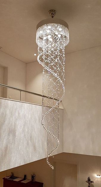 Каскадная люстра Artglass Spiral 600X2500 Chaos CE Фото № 7