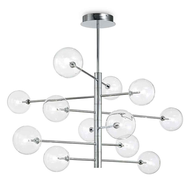 Подвесная люстра Ideal Lux Equinoxe SP12 Cromo 200118 изображение Подвесная люстра Ideal Lux Equinoxe SP12 Cromo 200118 Фото №