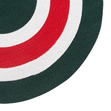 Ковер Tkano из хлопка Target темно-зеленого цвета из коллекции Ethnic, Ø90 см TK22-DR0027 4