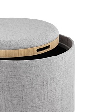 Пуф с ящиком Stool Group Хюгге L рогожка серая 19B260LL Y13-8 2