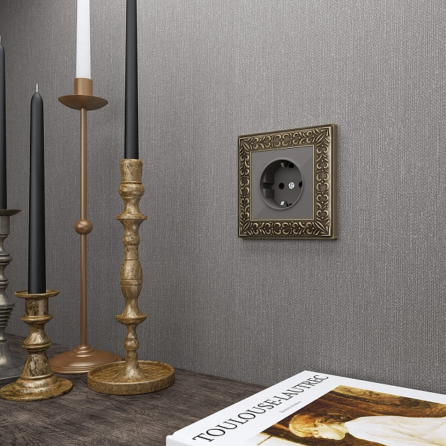 Рамка Werkel Antik на 1 пост бронза WL07-Frame-01 4690389054358 Фото № 3