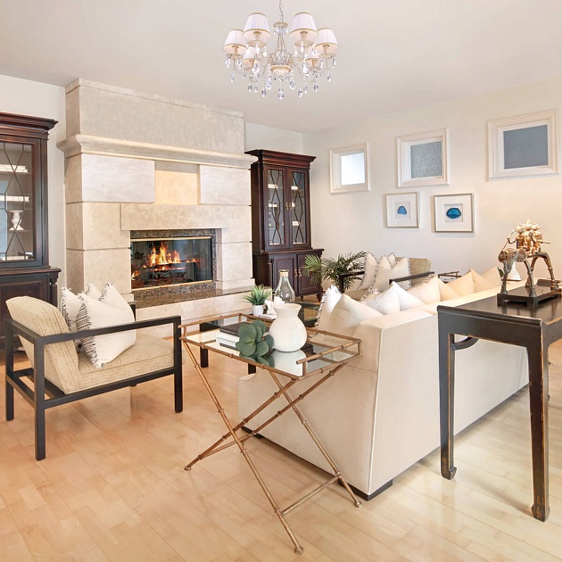 Подвесная люстра Eurosvet 3637/7 белый с золотом/прозрачный хрусталь Strotskis Фото № 6